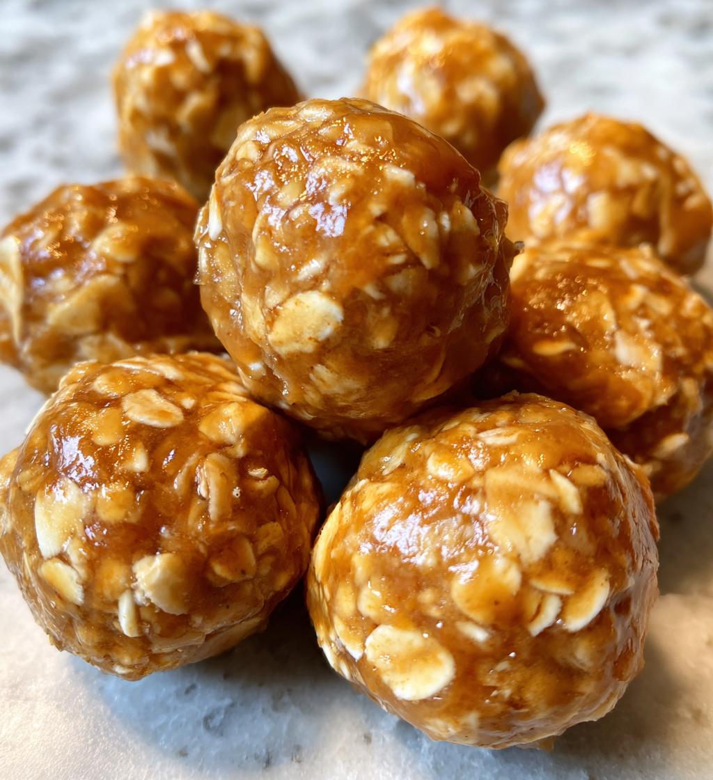 3 ingredient peanut butter oatmeal balls - detail 1