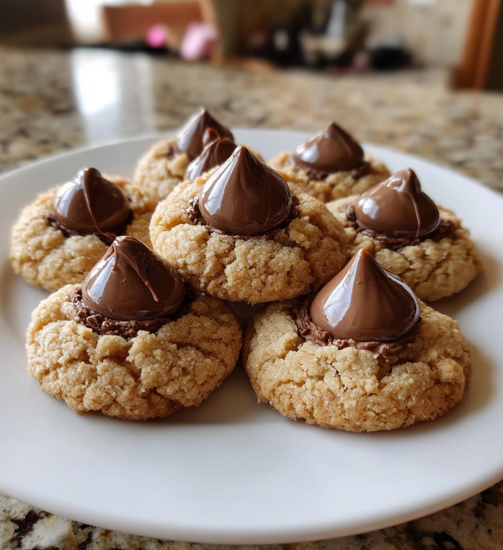 6 ingredient peanut butter kiss cookies - detail 1