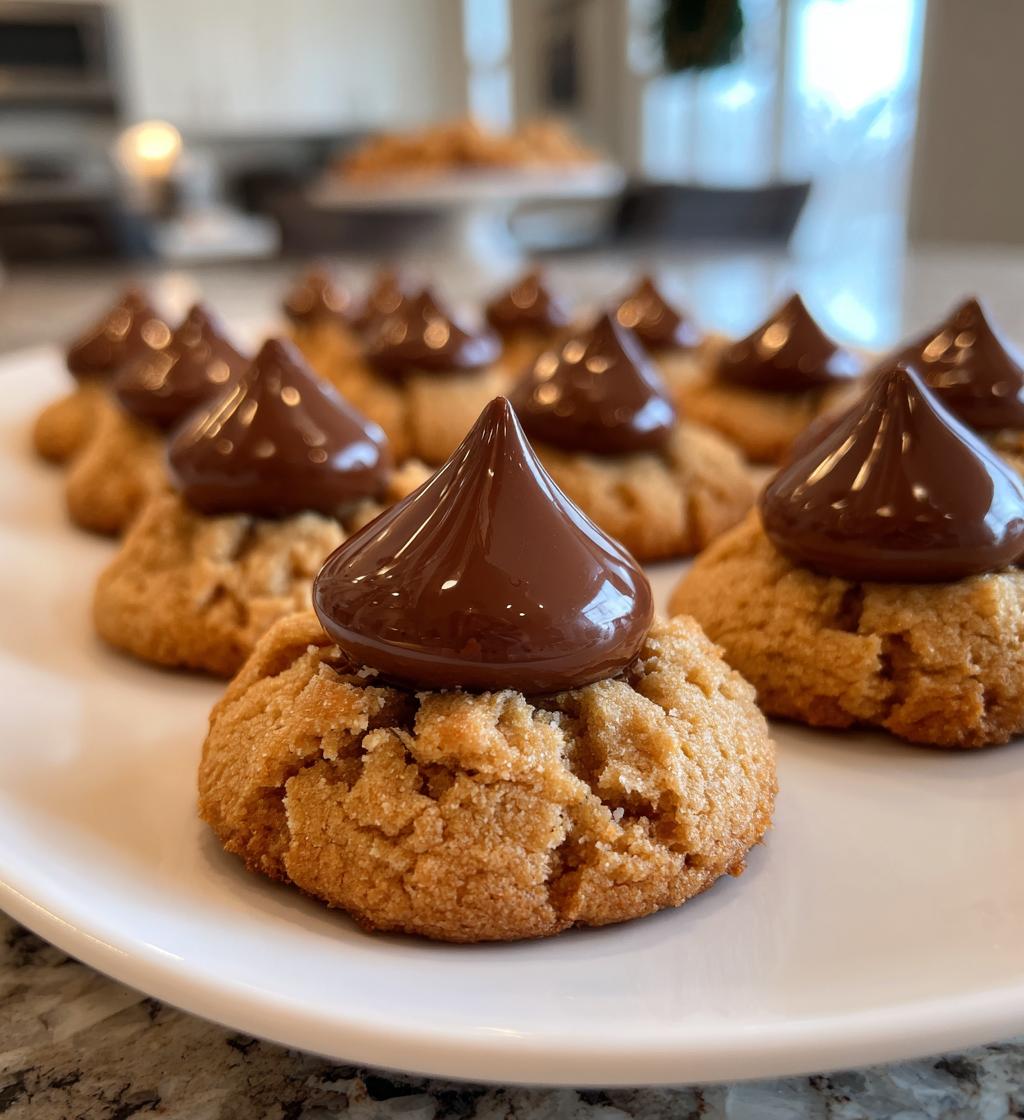 6 ingredient peanut butter kiss cookies