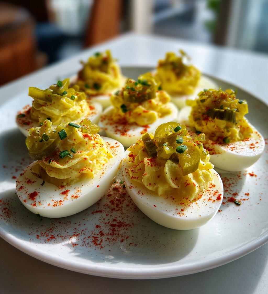 Bread and Butter Pickle Deviled Eggs - detail 1
