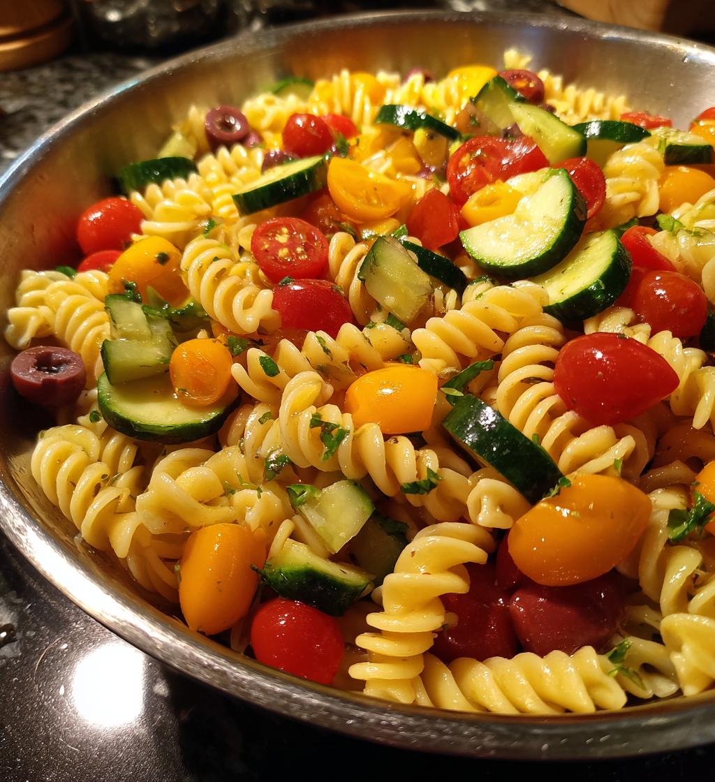 Cold Pasta Salad with Veggies - detail 1