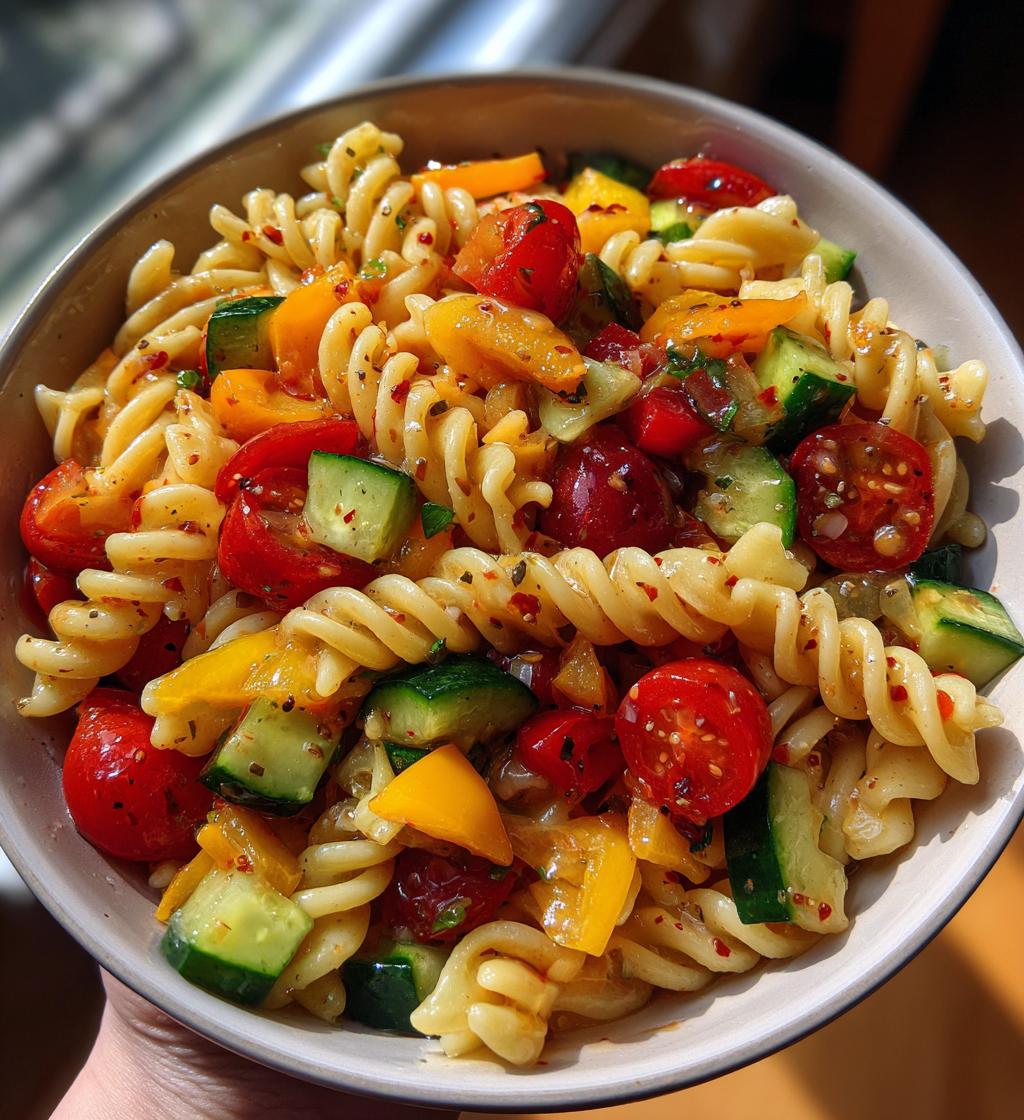 Cold Pasta Salad with Veggies
