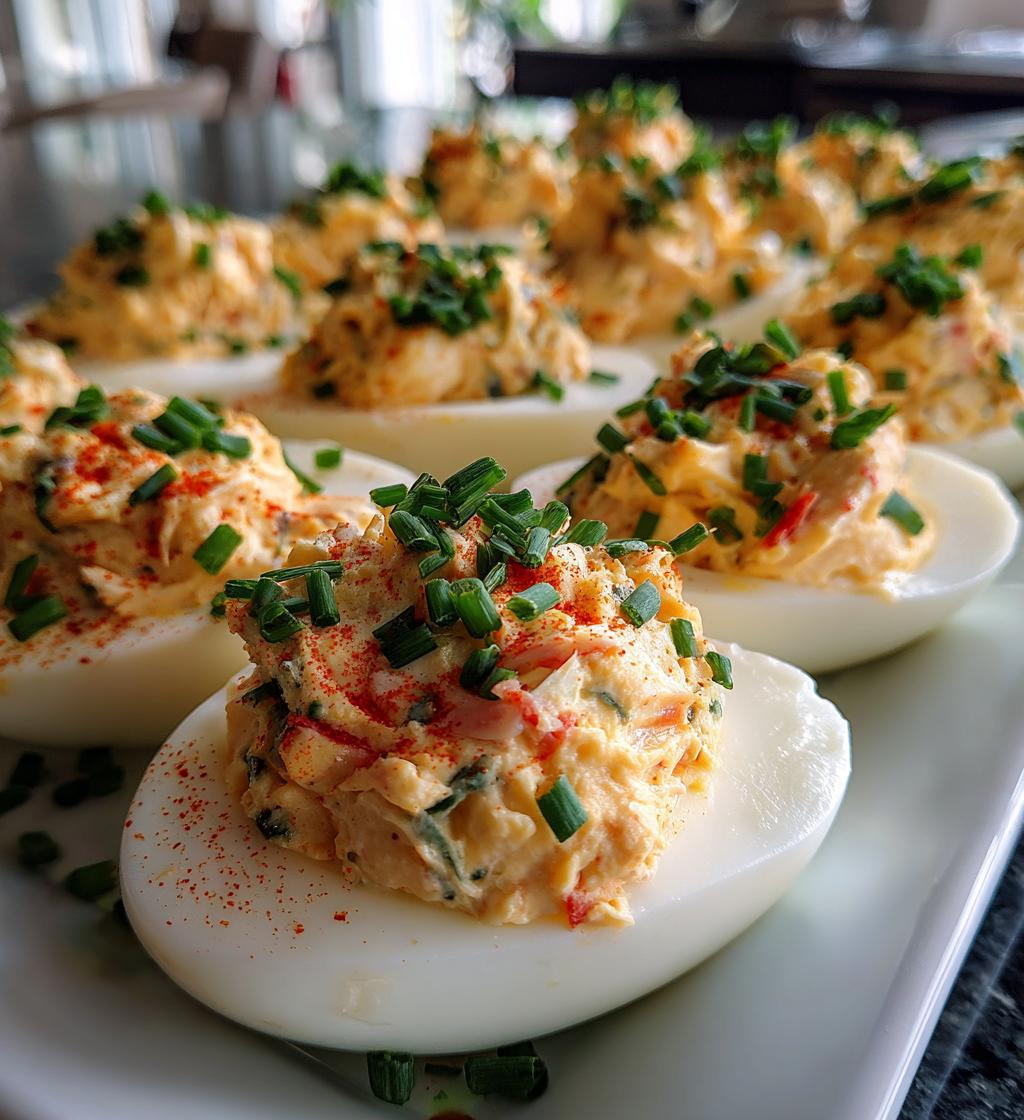 Crab-Stuffed Deviled Eggs