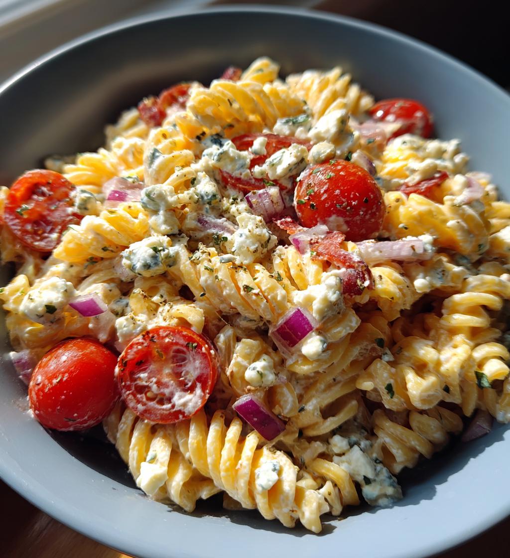 Creamy Blue Cheese Pasta Salad
