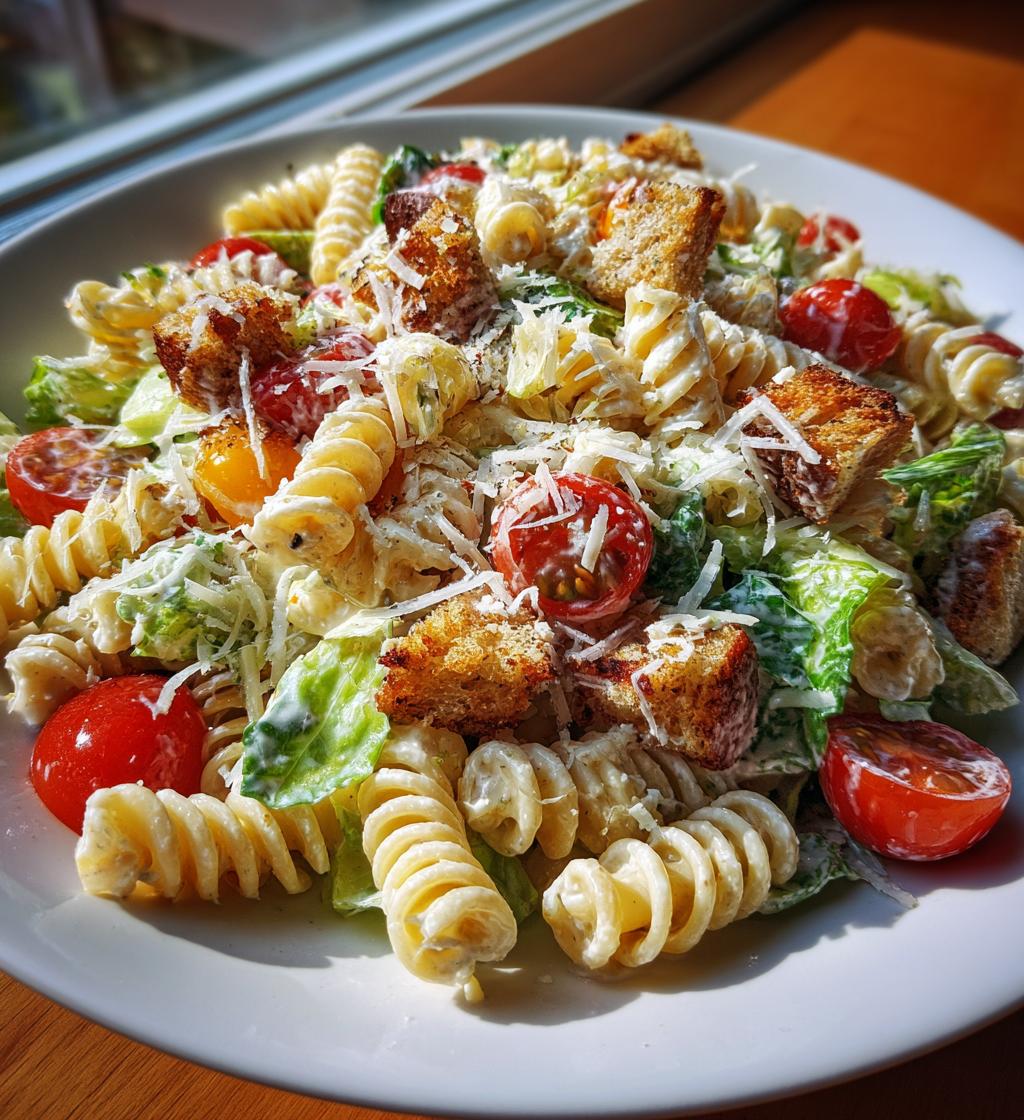 Creamy Caesar Pasta Salad