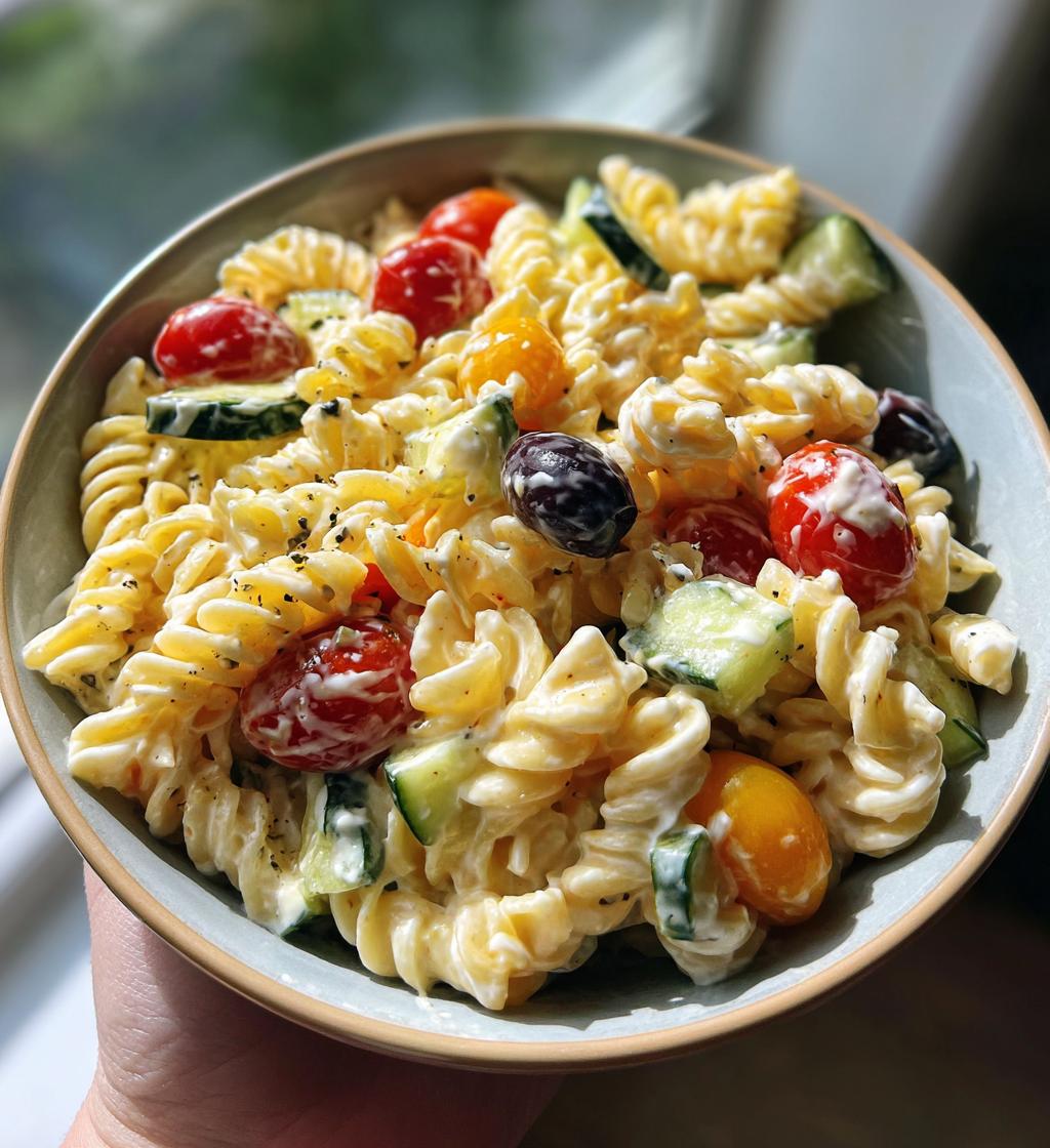 Creamy Greek Yogurt Pasta Salad - detail 1