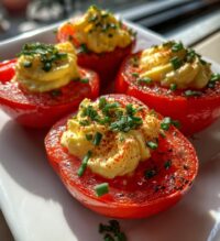 Deviled Egg Stuffed Tomatoes