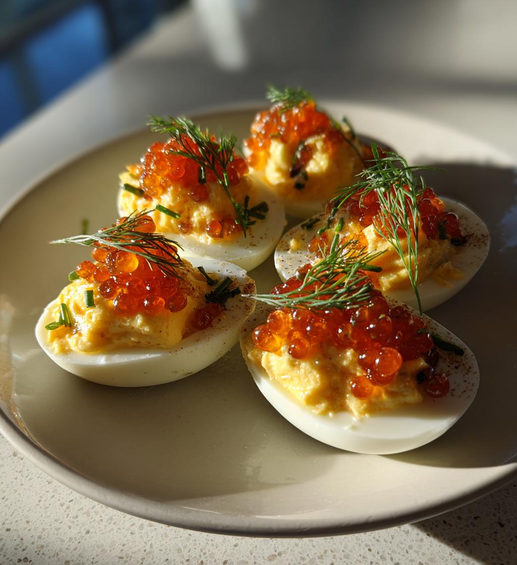 Deviled Eggs with Caviar - detail 1