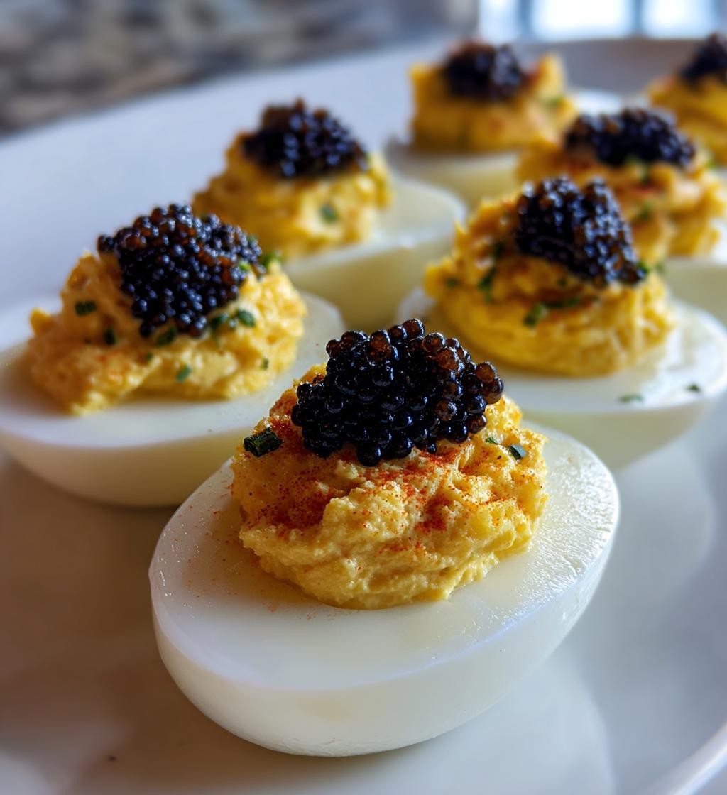 Deviled Eggs with Caviar