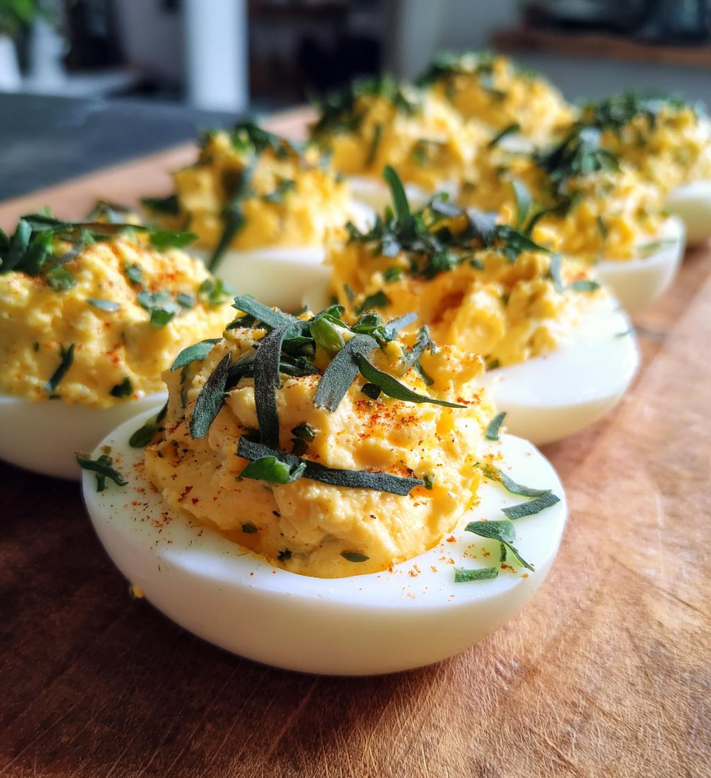 Deviled Eggs with Fresh Herbs - detail 1