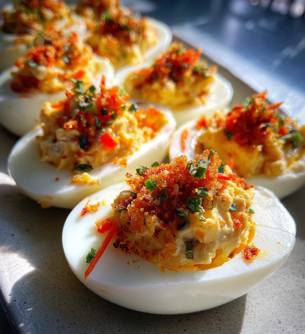 Deviled Eggs with Giardiniera