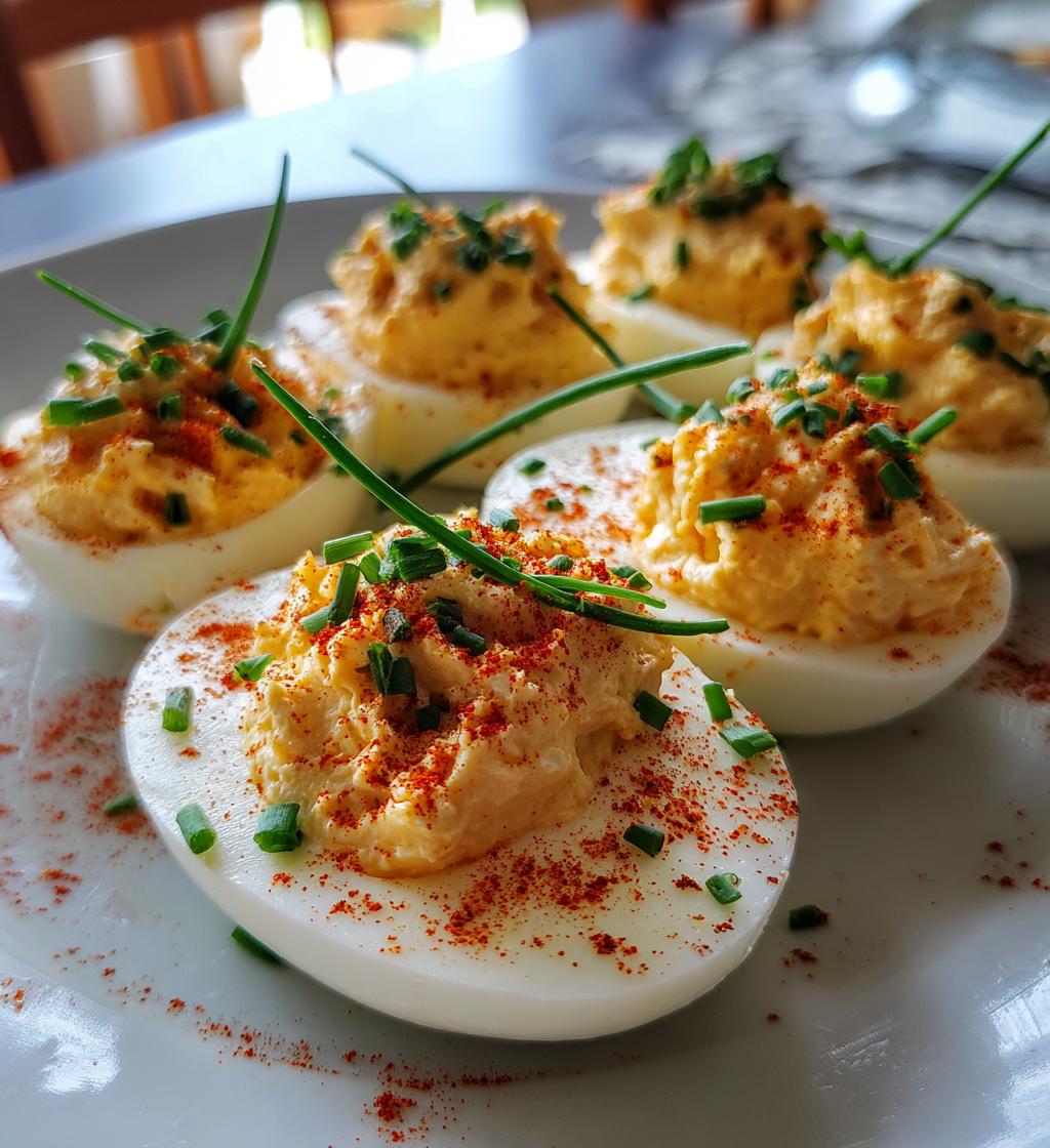 Deviled Eggs with Goat Cheese - detail 1