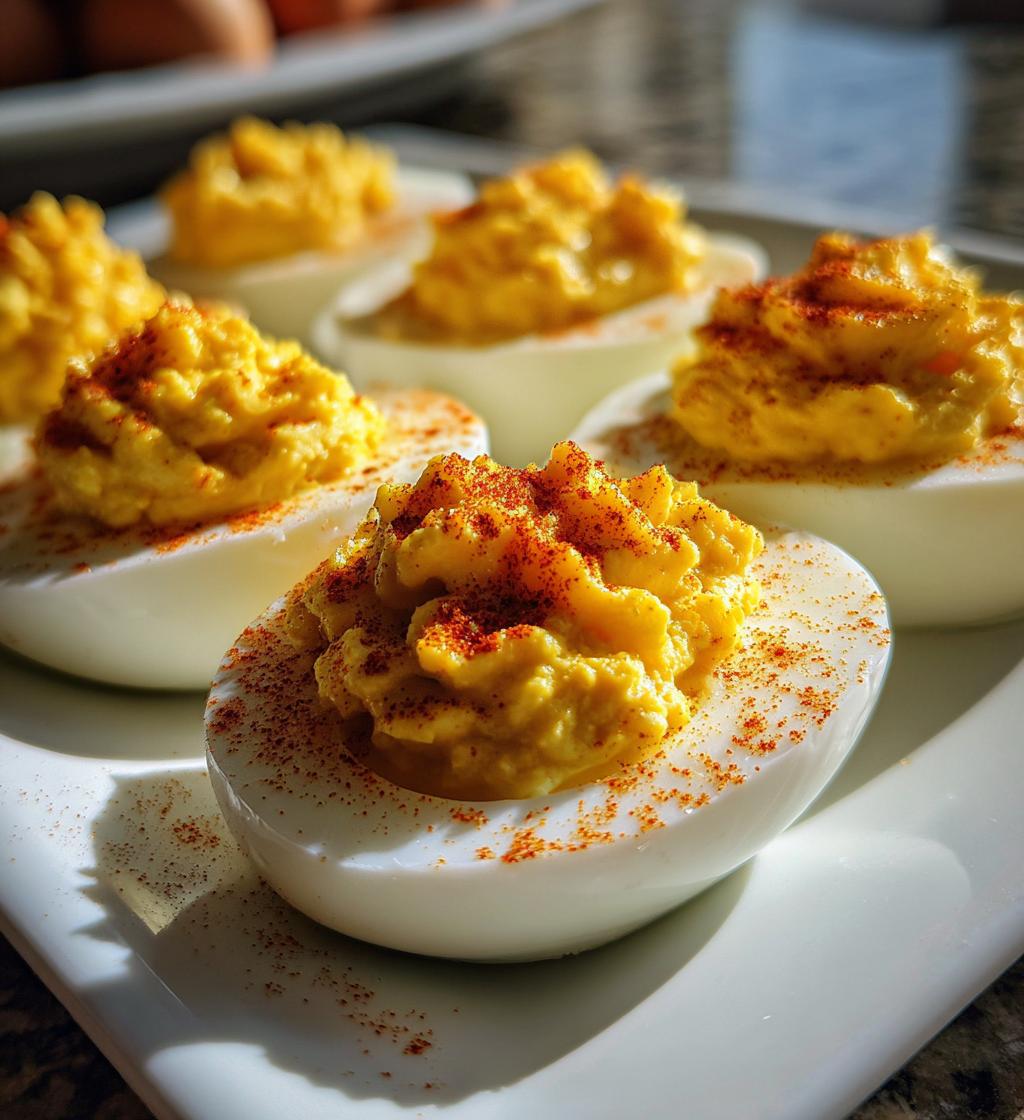 Deviled Eggs with Hot Sauce - detail 1