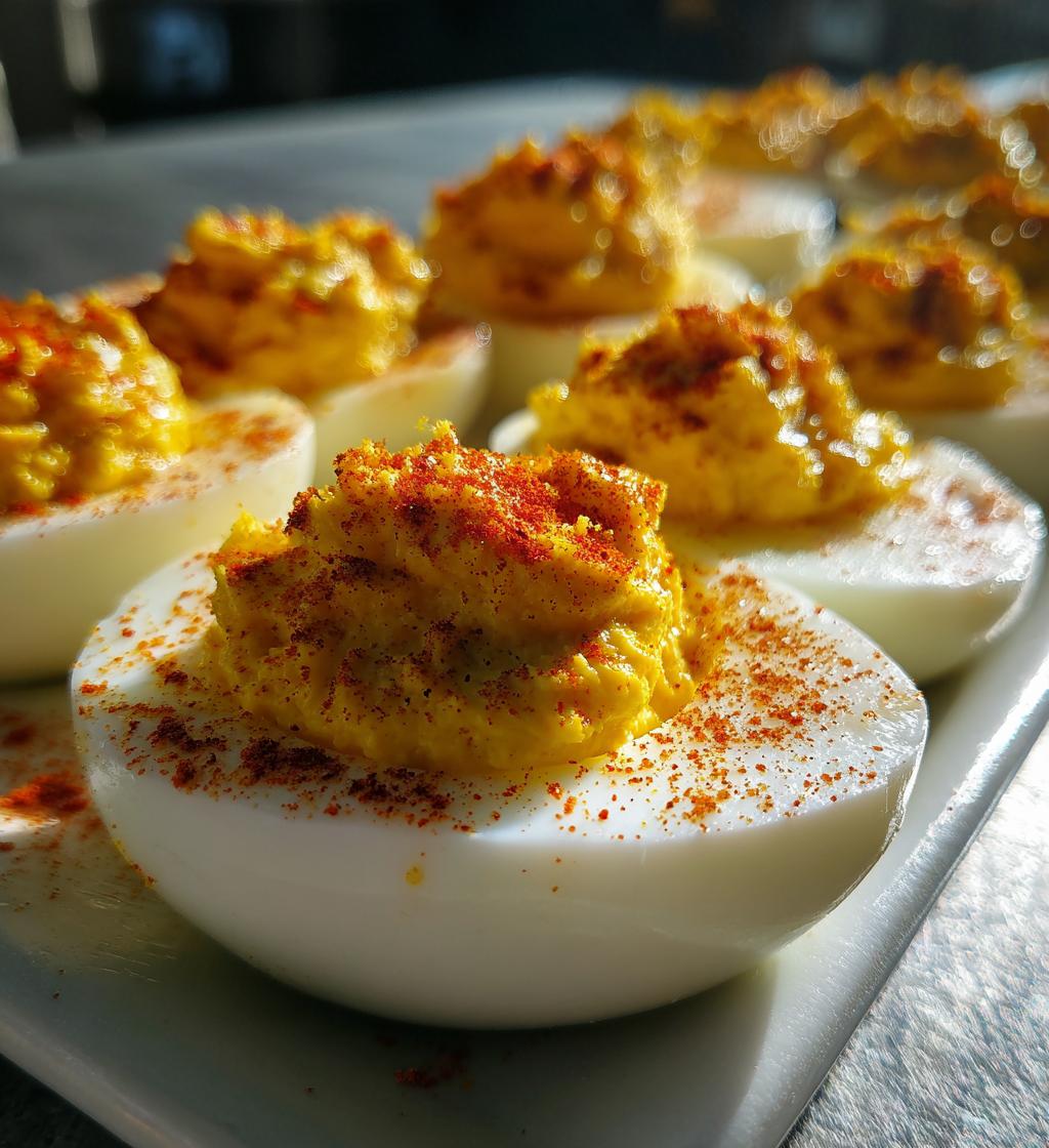 Deviled Eggs with Hot Sauce