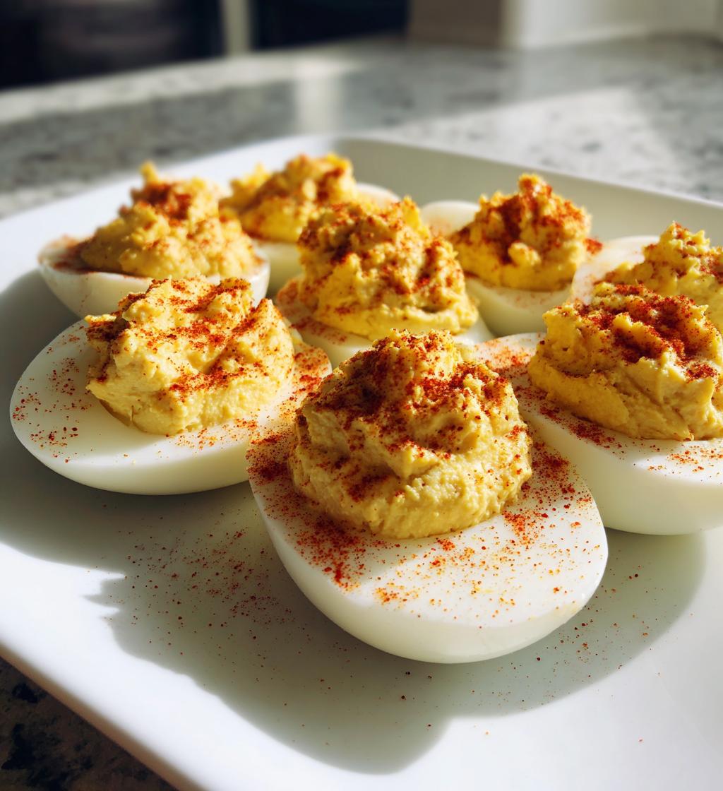 Deviled Eggs with Hummus - detail 1