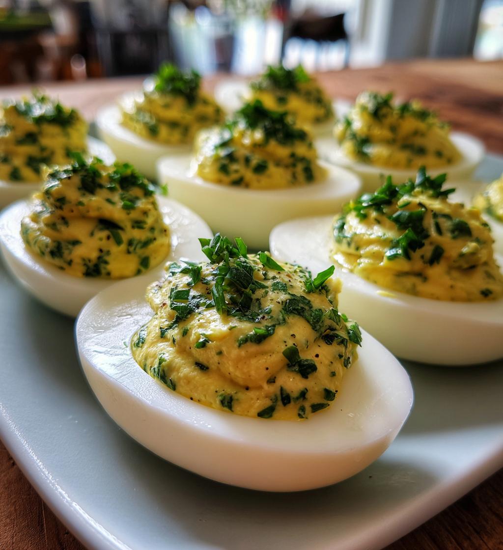 Deviled Eggs with Parsley and Chives - detail 1