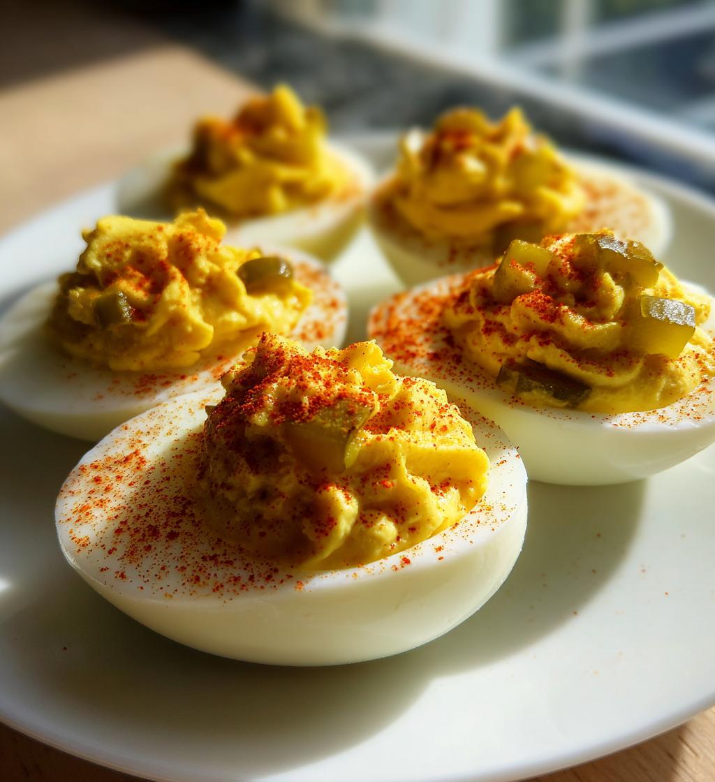 Deviled Eggs with Pickle Relish - detail 1
