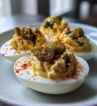 Deviled Eggs with Pickled Jalapeños