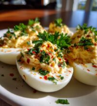 Deviled Eggs with Red Pepper Flake