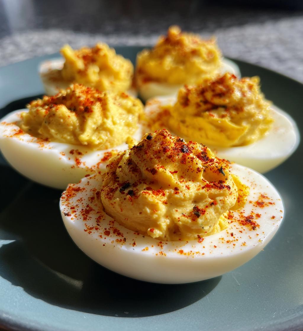 Deviled Eggs with Runny Yolks - detail 1