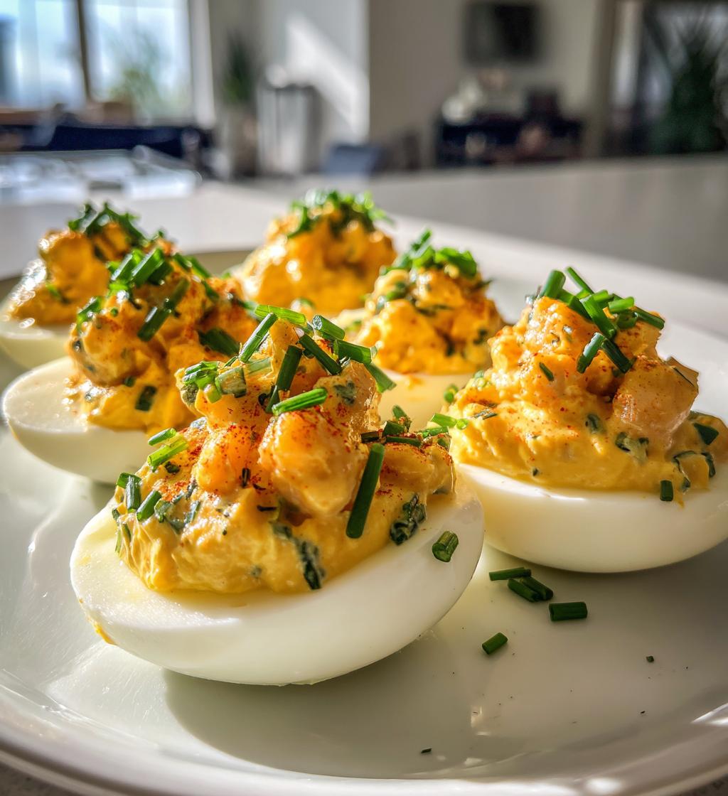 Deviled Eggs with Scallops