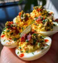 Deviled Eggs with Toppings Bar