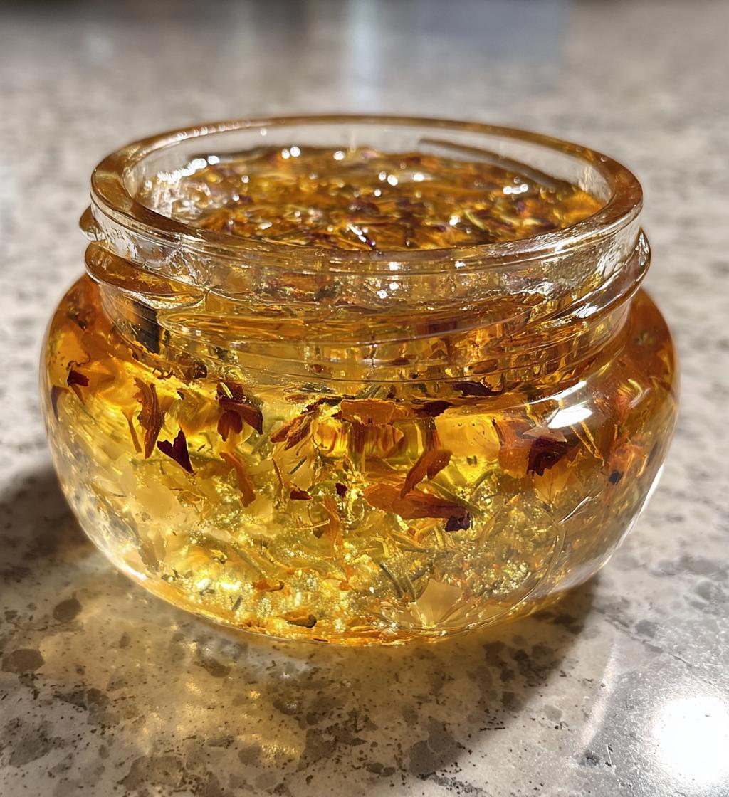 Fragrant Dandelion Jelly with Rose Petals - detail 1