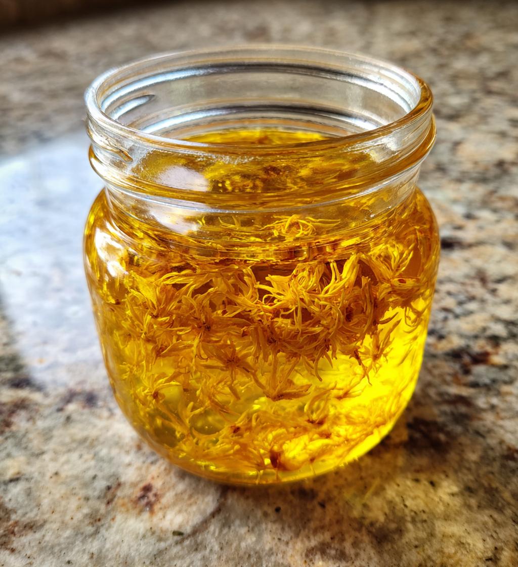 Fragrant Dandelion Jelly with Rose Petals