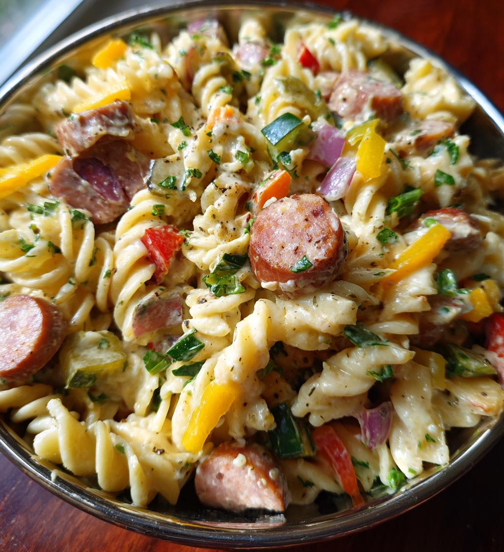 German Pasta Salad with Sausage
