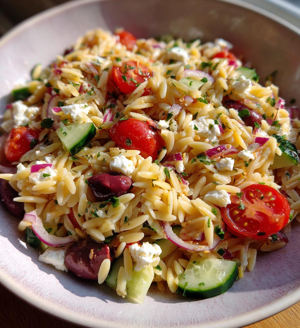 Greek Orzo Pasta Salad - detail 1