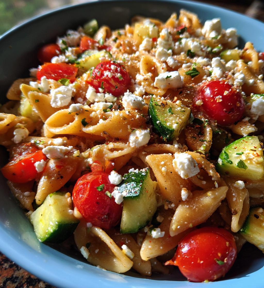 Healthy Greek Pasta Salad - detail 1