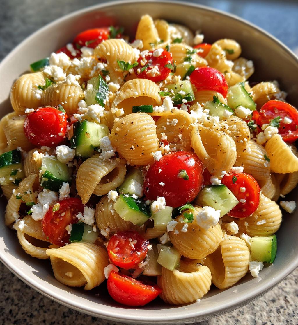 Healthy Greek Pasta Salad