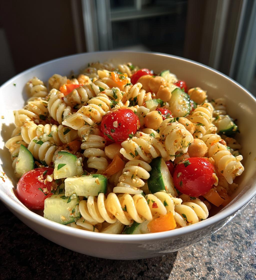 High-Protein Pasta Salad with Chickpeas - detail 1