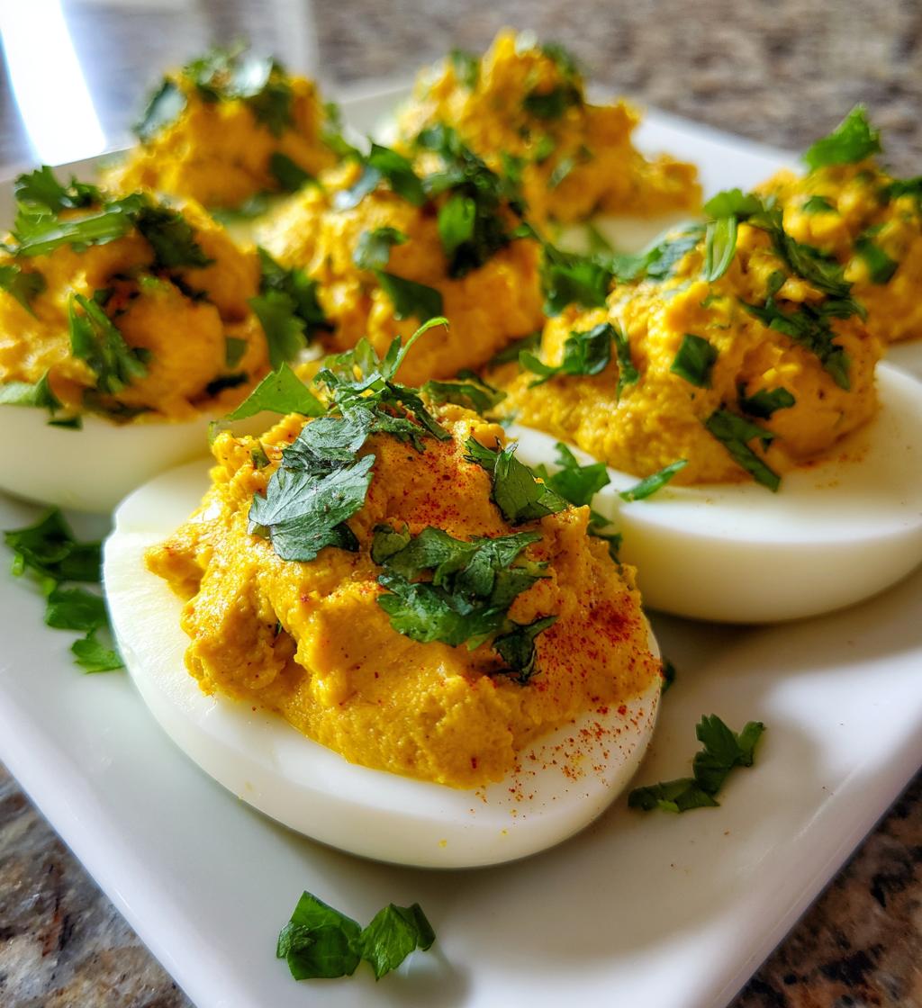 Indian Curry Deviled Eggs