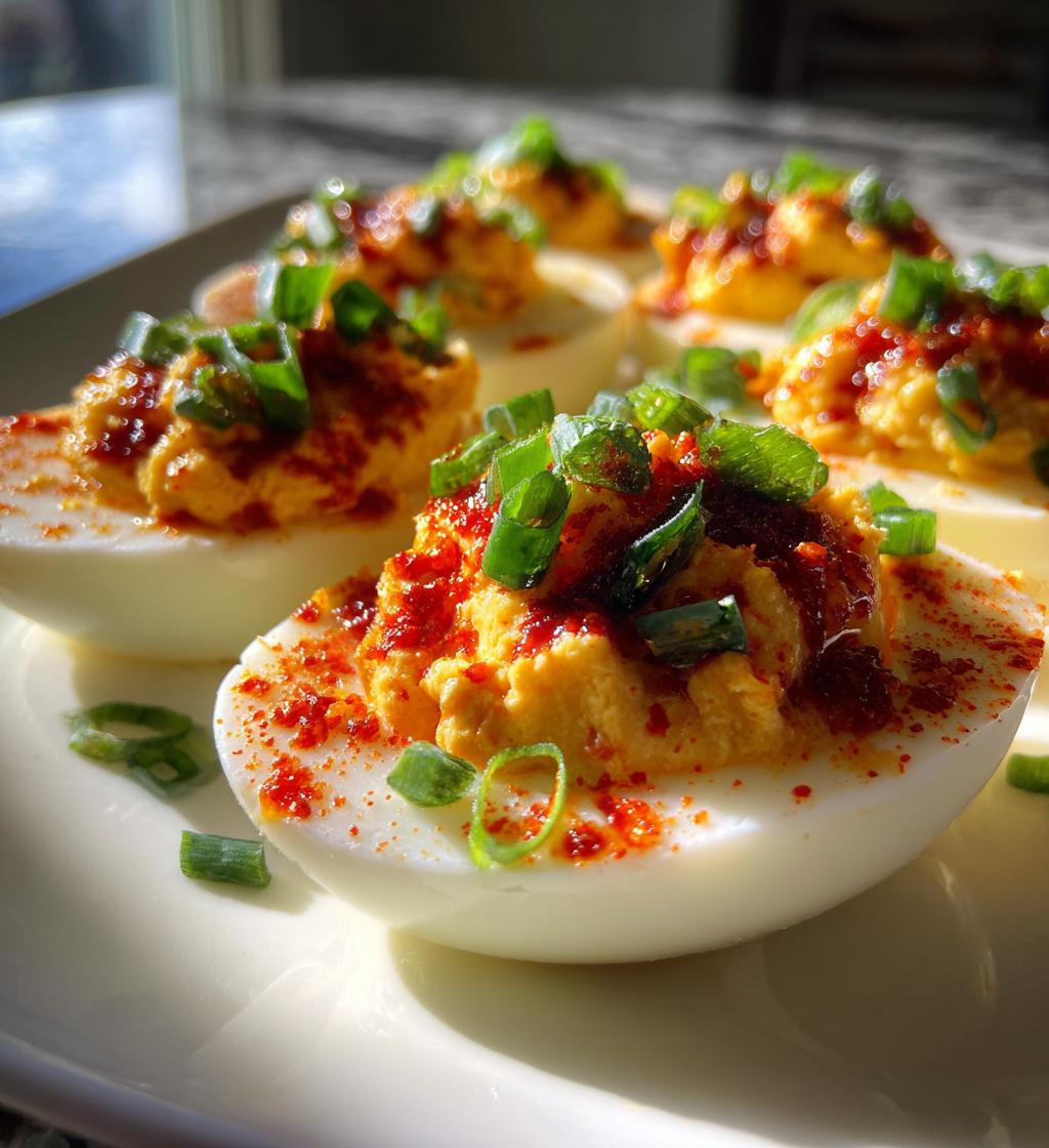 Korean Gochujang Deviled Eggs - detail 1