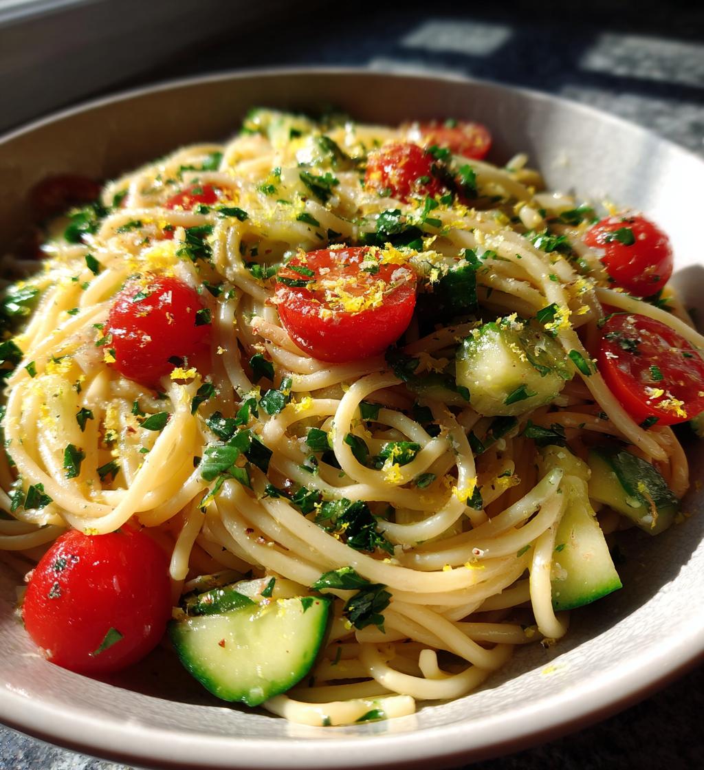 Lemon Garlic Pasta Salad - detail 1