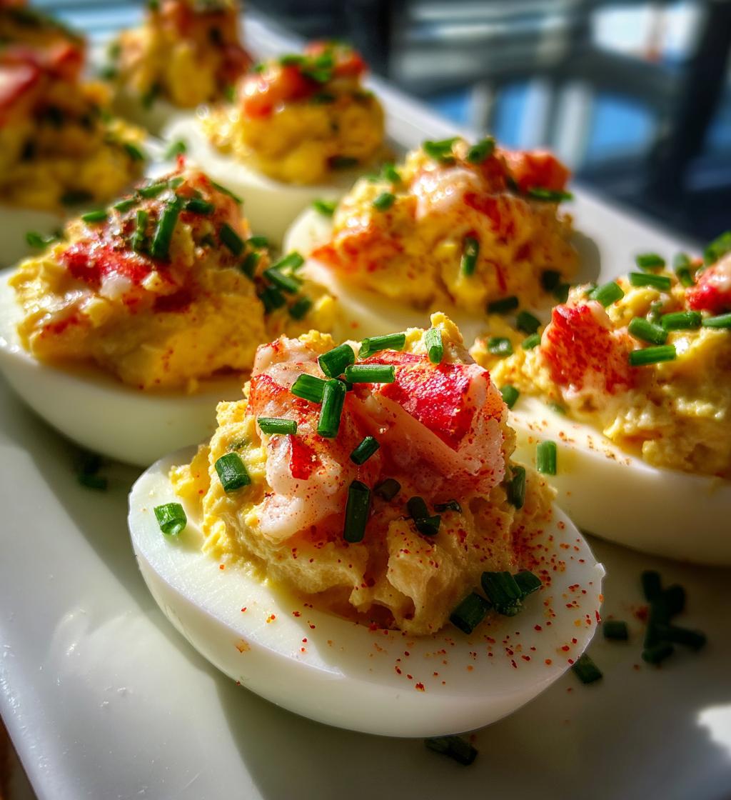 Lobster Deviled Eggs