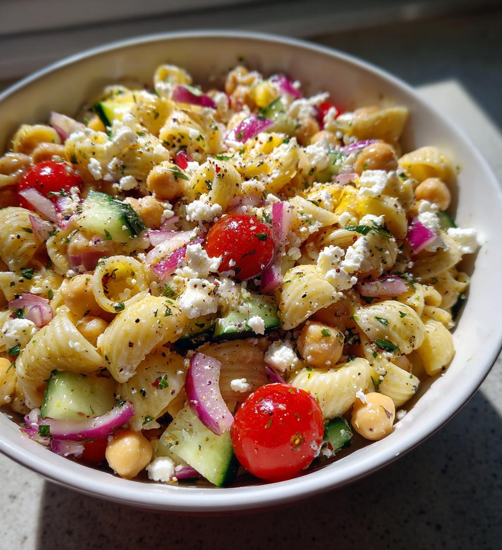Mediterranean Chickpea Pasta Salad - detail 1