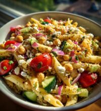 Mediterranean Chickpea Pasta Salad