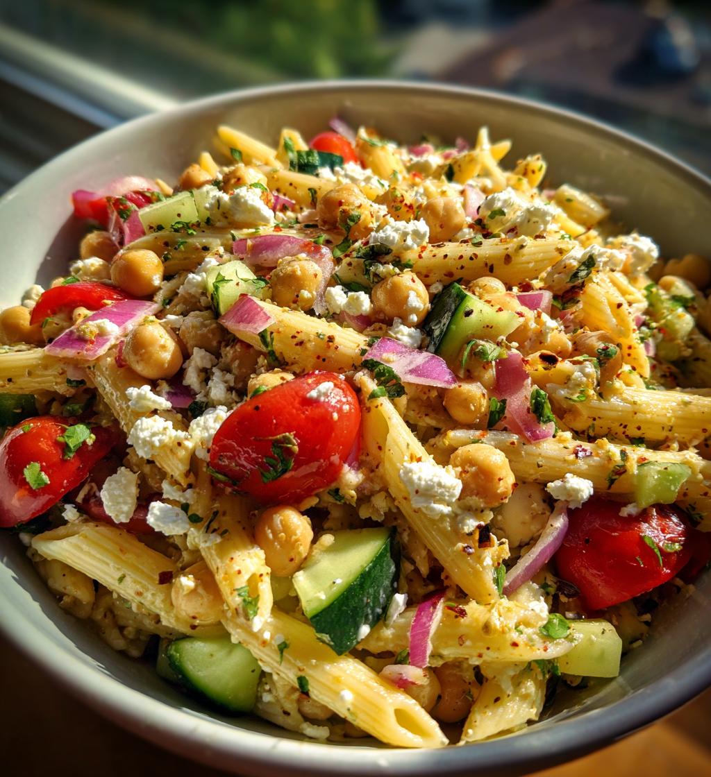 Mediterranean Chickpea Pasta Salad