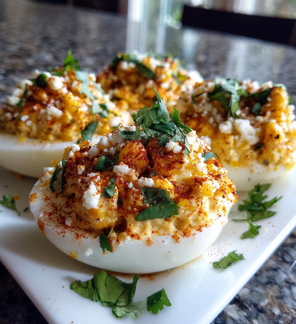 Mexican Street Corn Deviled Eggs - detail 1