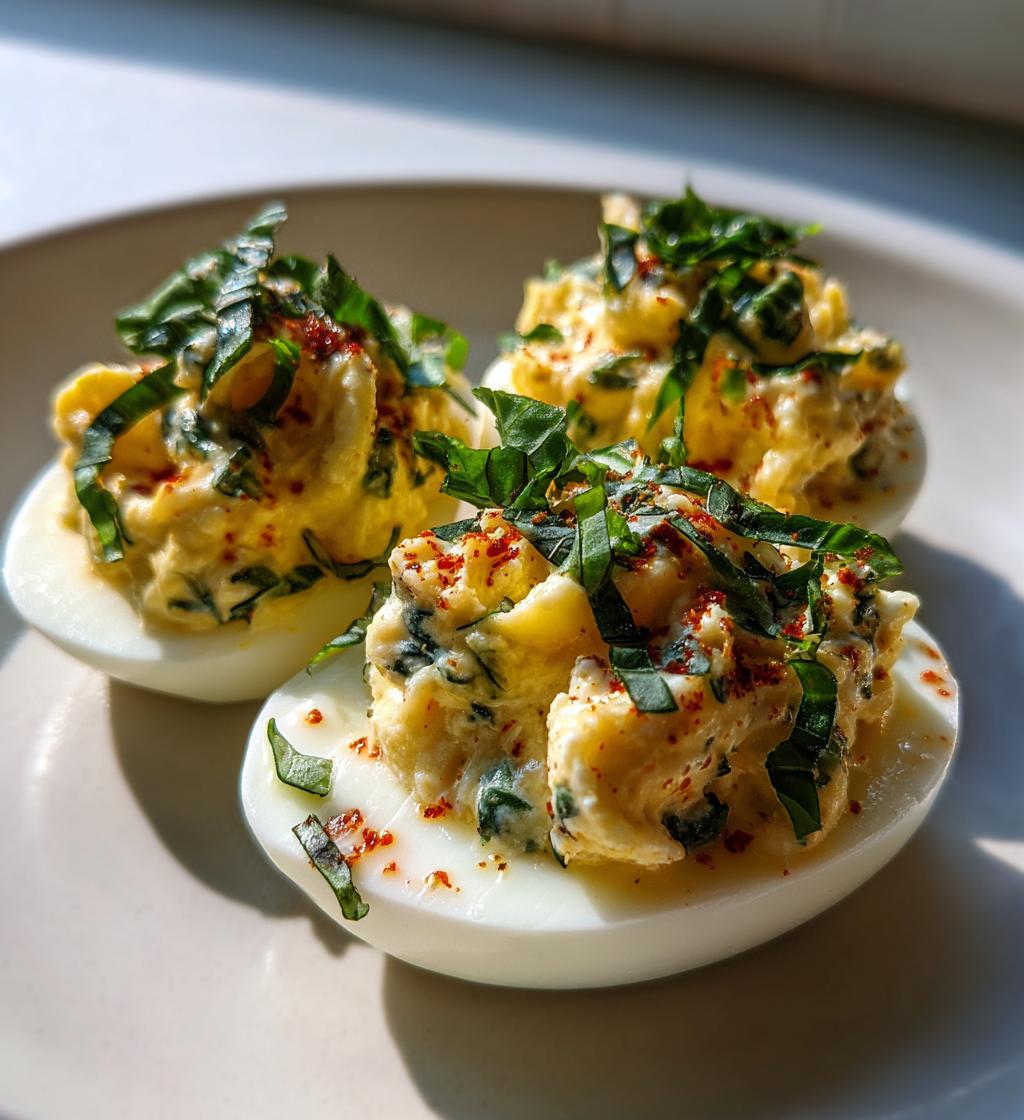 Mozzarella Deviled Eggs - detail 1
