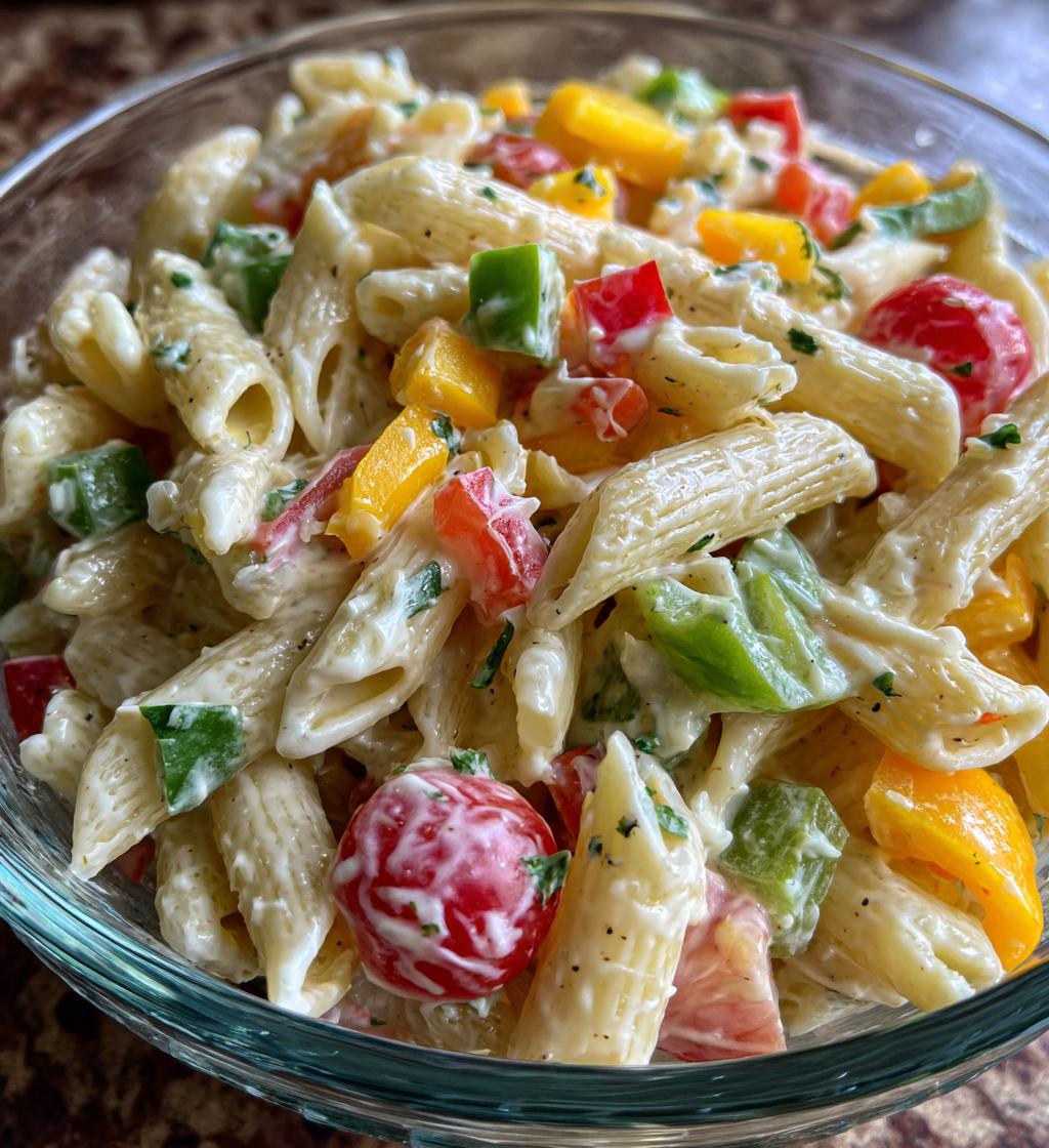 Old-Fashioned Pasta Salad with Mayo