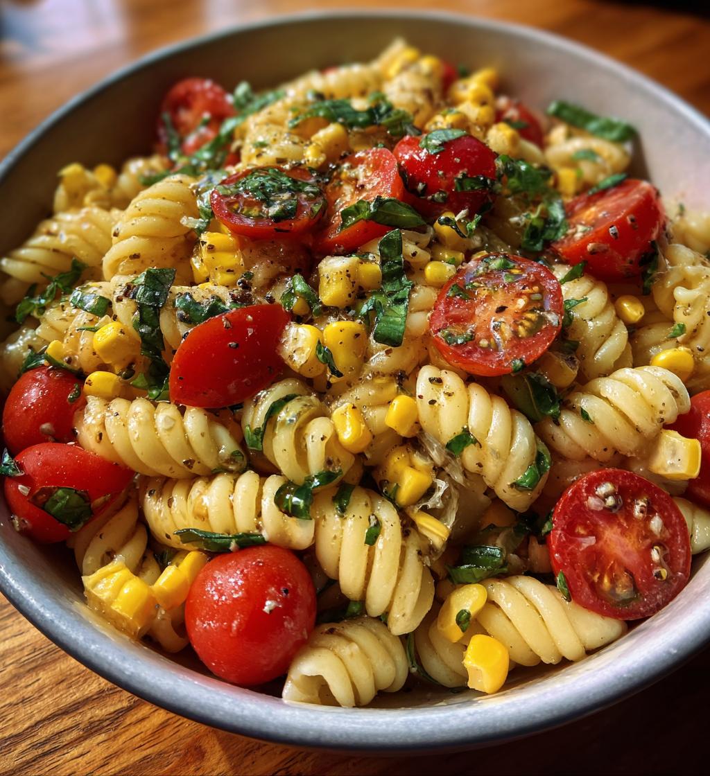 Pasta Salad with Fresh Corn and Tomato - detail 1