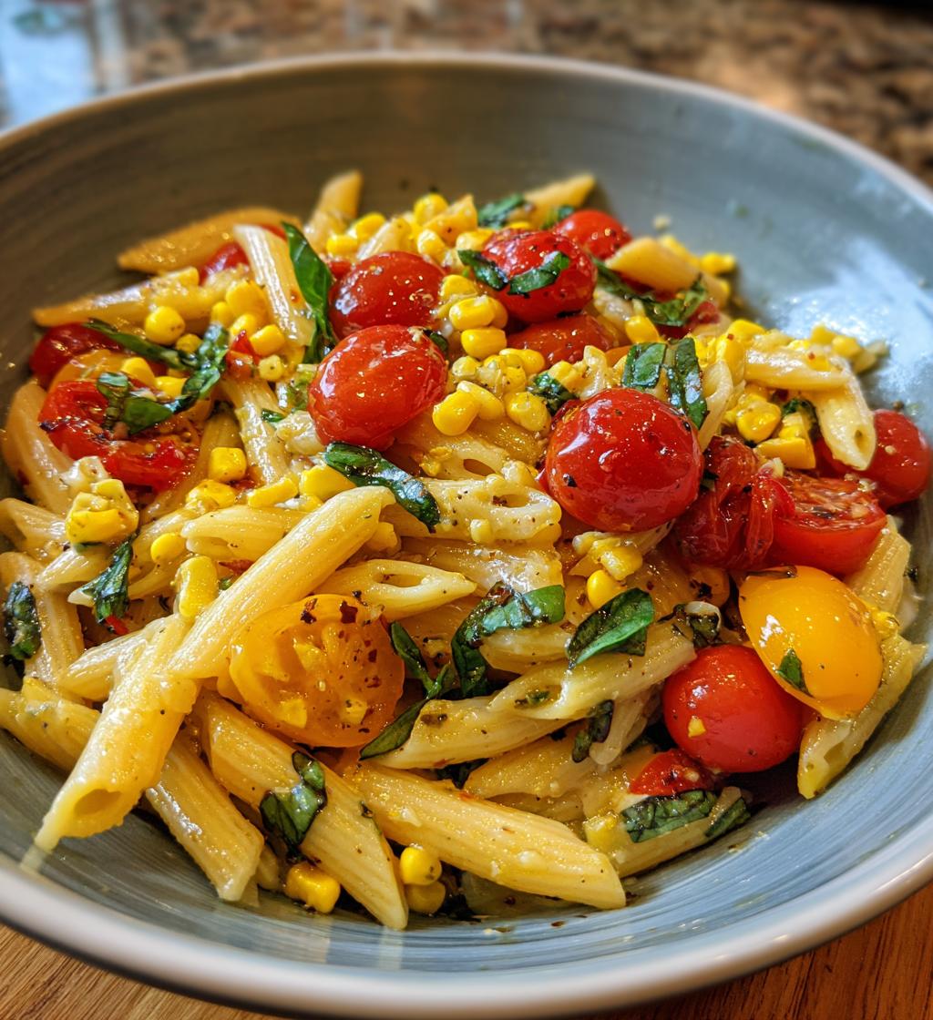 Pasta Salad with Fresh Corn and Tomato