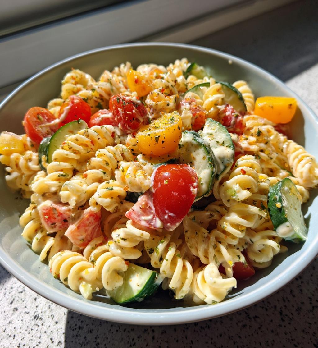 Pasta Salad with Vegan Ranch