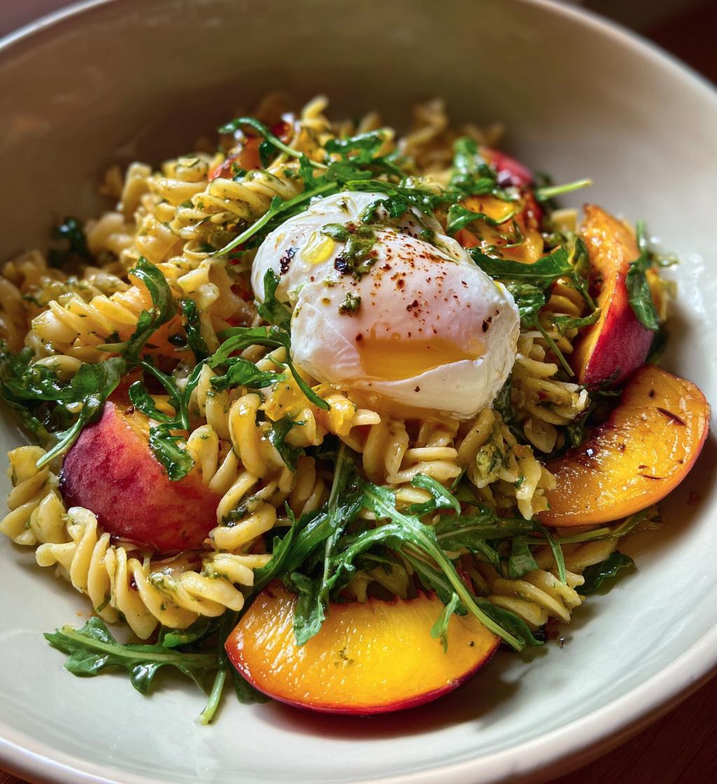 Peach and Burrata Pasta Salad - detail 1
