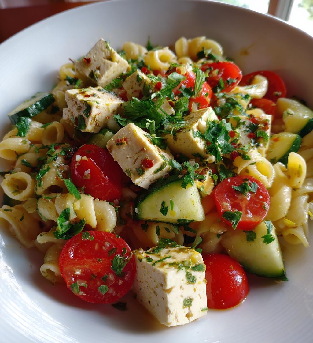 Plant-Based Pasta Salad with Tofu - detail 1