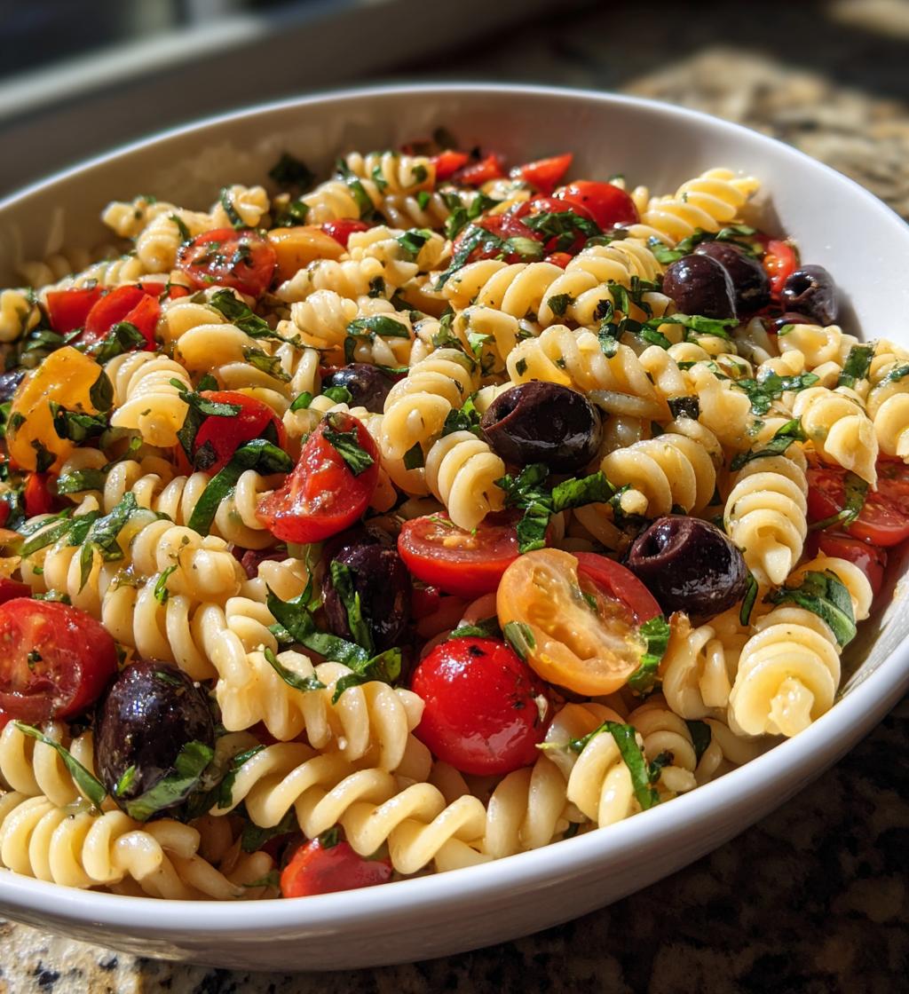 Provencal Pasta Salad with Olives - detail 1