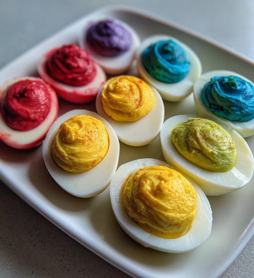 Rainbow Deviled Eggs